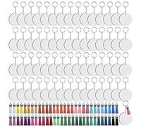 Wresetly Juego de 240 colgantes de sublimación para llaves redondos, para sublimación, adornos en , transferencia de , borlas