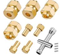 Wresetly Juego de 4 piezas en combinación de buje hexagonal de 7 mm extendido de 4 mm para SCX24 90081 1/24 RC Crawler Car Upgrades Parts