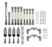 Wresetly - Juego de amortiguadores de asiento, barra de tracción de metal, para bielletta de dirección de metal, para piezas de actualización de coche, C14 C24 C24-1 1/16, mando a distancia, titanio