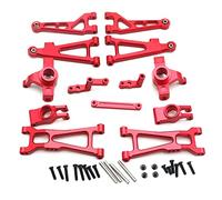 Wresetly Kit de piezas de actualización de metal con brazo oscilante para HBX 16889 16890 SG1601 SG1602 1/16 RC accesorios de coche, rojo
