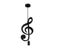 Wresetly Lámpara colgante, lámpara de de hierro para notas musicales, lámpara de araña para loft, bar, estudio, de comedor (C)