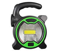 Wresetly Lámpara de trabajo portátil LED linterna proyector de emergencia impermeable proyector recargable para camping de senderismo en pleno, verde