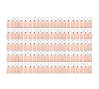 Wresetly - Llaveros de madera (100 unidades, con identificación de claves de grabado, rectangular, puede ser grabado y bricolaje