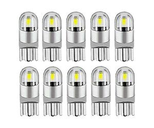 Wresetly - Lote de 10 unidades 6000 K Canbus T10 168194 W5W Dome License Side Marker Bombilla LED, color