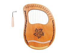 Wresetly Lyre Principiante Lyre 16 Cuerdas Arpa pequeña pequeña y fácil de aprender instrumento de nicho arpa de madera