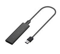 Wresetly M2 SSD GehäUse NVME GehäUse M.2 auf USB SSD Adapter für NVME PCIE NGFF M+B Key 2230/2242/2260/2280 Dual Protocol(B)