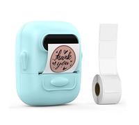 Wresetly Máquina para hacer etiquetas con impresora de etiquetas de código de barras de cinta, mini etiquetadora térmica portátil Bluetooth, verde