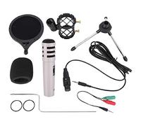 Wresetly Micrófono de grabación, micrófono de condensador Plug y Play, micrófono con inundación antierupción, para Skype, etc.