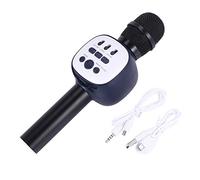 Wresetly - Micrófono de karaoke Bluetooth, altavoz de reproductor de karaoke con grabación de voz de canto de música para la familia KTV, etc