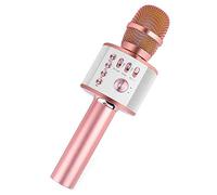 Wresetly Micrófono Karaoke Bluetooth Altavoz de Micrófono Multifunción para Android, Micrófono Portátil, para KTV, Familia, Fiesta, o