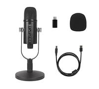 Wresetly Micrófono para juegos, kit de micrófono USB para PC/micrófono de estudio profesional Plug & Play con soporte