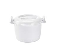 Wresetly Microondas Arrocera Multifunción Recipiente de Almuerzo Utensilios de Cocina Microondas para Hornos Microondas 17,5 X 21 X 14 cm