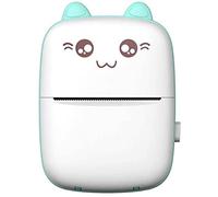 Wresetly Mini impresora térmica para niños, preguntas equivocadas, la impresora Bluetooth es adecuada para la educación y el aprendizaje de los niños, azul