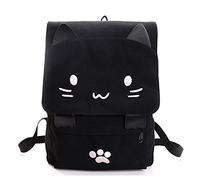 Wresetly moda bordado lona estudiante bolso mujeres ocio escuela bolsa negro y, negro y , Talla única