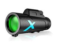 Wresetly Monocular 12 x 50 Zoom impermeable HD BAK4 telescopio con soporte para teléfono móvil y trípode para juegos de pelota, observación de pájaros, viajes