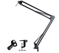 Wresetly NB35 - Soporte de micrófono de escritorio, soporte de puerta a abajo, universal, soporte de transmisión en directo de micrófono con condensador