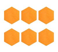 Wresetly - Paneles acústicos hexagonales (6 unidades, relleno insonorizado, para decoración de pared, tratamiento acústico y decoración de color naranja