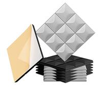 Wresetly Paneles de Espuma Autoadhesivos de Sonido, Paquete de 12 Paneles de Espuma AcúStica de 2 Pulgadas X 12 Pulgadas X 12 Pulgadas, para Pared, Estudio, Hogar y Oficina