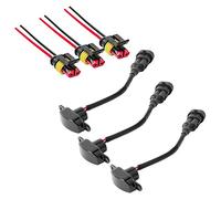 Wresetly Paquete de 3 Luces Delanteras de Rejilla Aptas para 2004-2019 Grille LED Luces Blancas Lente Negra