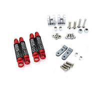 Wresetly Para D12 RC Auto Actualizaciones Piezas Metal Delantero y Trasero Amortiguador Amortiguador Amortiguador con Accesorios de Asiento Fijo, Rojo