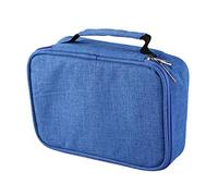 Wresetly para lápices para niñas y niños, estuche de 72 agujeros, caja de almacenamiento multifunción, bolsa de almacenamiento, kit de papelería, azul, azul