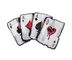 Wresetly Pegatinas, Divertido Poker Cuerpo Ventana Reflectante Pegatinas Calcomanías Decoraciones