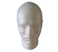 Wresetly Peluca Masculina Pantalla CosmetologíA Maniquí Soporte de Cabeza Espuma 29 cm x 54 cm, Incluye 1 * Cabeza de Maniquí Pantalla de Peluca Masculina, Para Todos los Rangos de Edad
