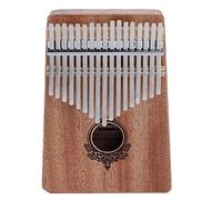Wresetly Piano de Pulgada Kalimba, Piano de Dedo de Música Africana de Madera de Caoba Portátil de 17 Teclas con Martillo de Acuerdo para Amante de la Música