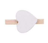 Wresetly Pinzas pequeñas de para ropa, con corazones, color blanco
