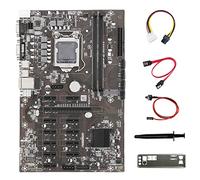 Wresetly Placa base de minería B250B ETH+cable de 4 a 6 +cable SATA+cable de interruptor+deflector+grasa térmica 12PCIE MSATA para BTC