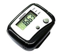 Wresetly Podometro de LCD Digital Contador de Bolsillo de canimar Negro