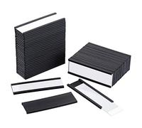 Wresetly Portaetiquetas magnéticas con 50 unidades para tarjetas de datos magnéticas, transparentes, para estantes de metal (1 x 3)