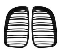 Wresetly Rejilla frontal de doble listón negro de repuesto para E81 E87 E82 E88 120I 128I 130I 135I 2007-2011