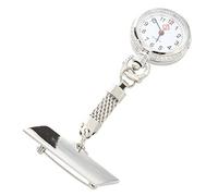 Wresetly - Reloj de enfermera, movimiento de cuarzo con alfiler, plata