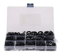 Wresetly Surtido de 600 arandelas planas de goma de nailon negro para M2 M2.5 M6 M8 M10 Kit de juntas para arandelas planas