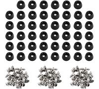 Wresetly Tabla de cortar de 120 piezas con pies de goma blanda de acero inoxidable 0,28 x 0,59 para muebles, electrónica y electrodomésticos