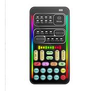 Wresetly Tarjeta de sonido en , multiportátil, transmisión en , tarjeta de cambio de voz con micrófono para computadora de transmisión en