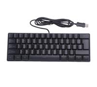 Wresetly - Teclado para juegos, 61 teclas, teclado de juego con cable, retroiluminación LED RGB multicolor, mini protector impermeable