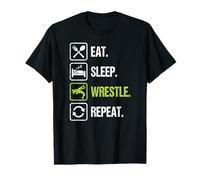 Wrestler Eat Sleep Wrestle Repeat Wrestling Camiseta