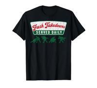 Wrestling BJJ MMA Grappling Fresh Takedowns Served Daily Camiseta gráfica económica, Hombre, Negro, L
