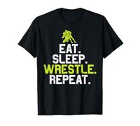 Wrestling Eat Sleep Wrestle Wrestler Niños Niños Hombres Mujeres Camiseta