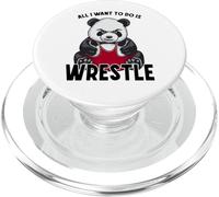 Wrestling Panda Todo lo Que Quiero Hacer es un Lindo Luchador de Osos PopSockets PopGrip para MagSafe