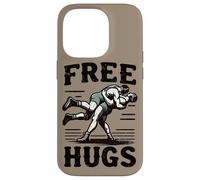 Wrestling Power Takedown Funny Free Hugs Cita Pro Wrestler Carcasa para iPhone 14 Pro