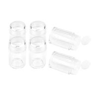 Wresty 6 pcs 10 ml Polvos de maquillaje contenedor tarro plástico transparente viaje cosméticos sombra de ojos en polvo caja de polvo de purpurina macetas botellas con tamiz y tapa