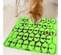 WREWING Tapete grande de silicona para perros - Tapete para lamer de alimentación lenta 2 en 1 con 132 ventosas, rompecabezas de búsqueda para aliviar el estrés, comida seca y húmeda (16.3 x 16.3