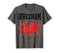 Wrexham City Gales Red Dragon Wrecsam Cymru Emblema galés Camiseta