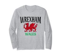 Wrexham Gales Cymru Bandera de dragón galés Wrexham City Love Manga Larga