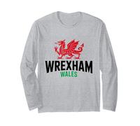 Wrexham Gales Cymru Bandera de dragón galés Wrexham City Love Manga Larga