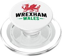 Wrexham Gales Cymru Bandera de dragón galés Wrexham City Love PopSockets PopGrip para MagSafe