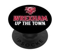 Wrexham Gales Up The Town Dragón galés desenfrenado PopSockets PopGrip Adhesivo